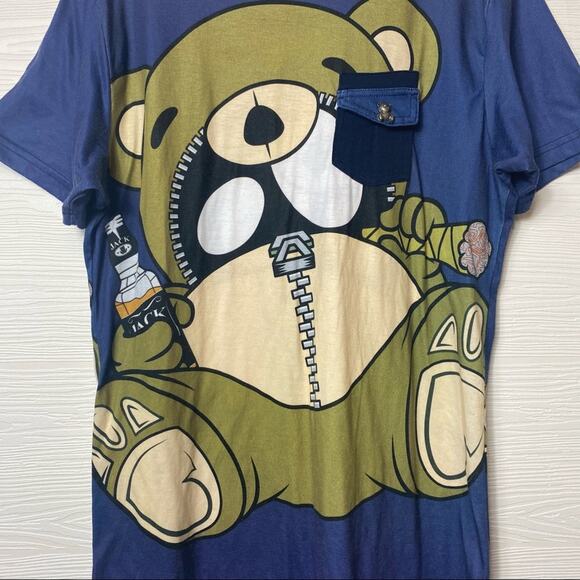 Entree LS men’s Tshirt with bear and Jack Daniels Large streetwear - Picture 4 of 8